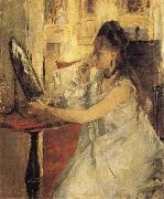 Berthe Morisot Young Woman PowderingHerself oil painting on canvas
